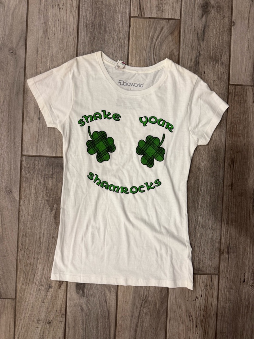 White "Shake Your Shamrocks" Graphic Tee